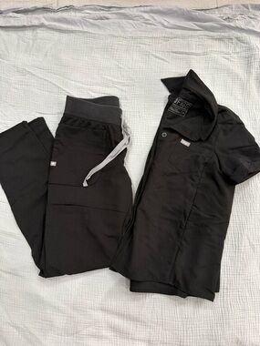 Figs Technical Collection Black Scrub Jacket